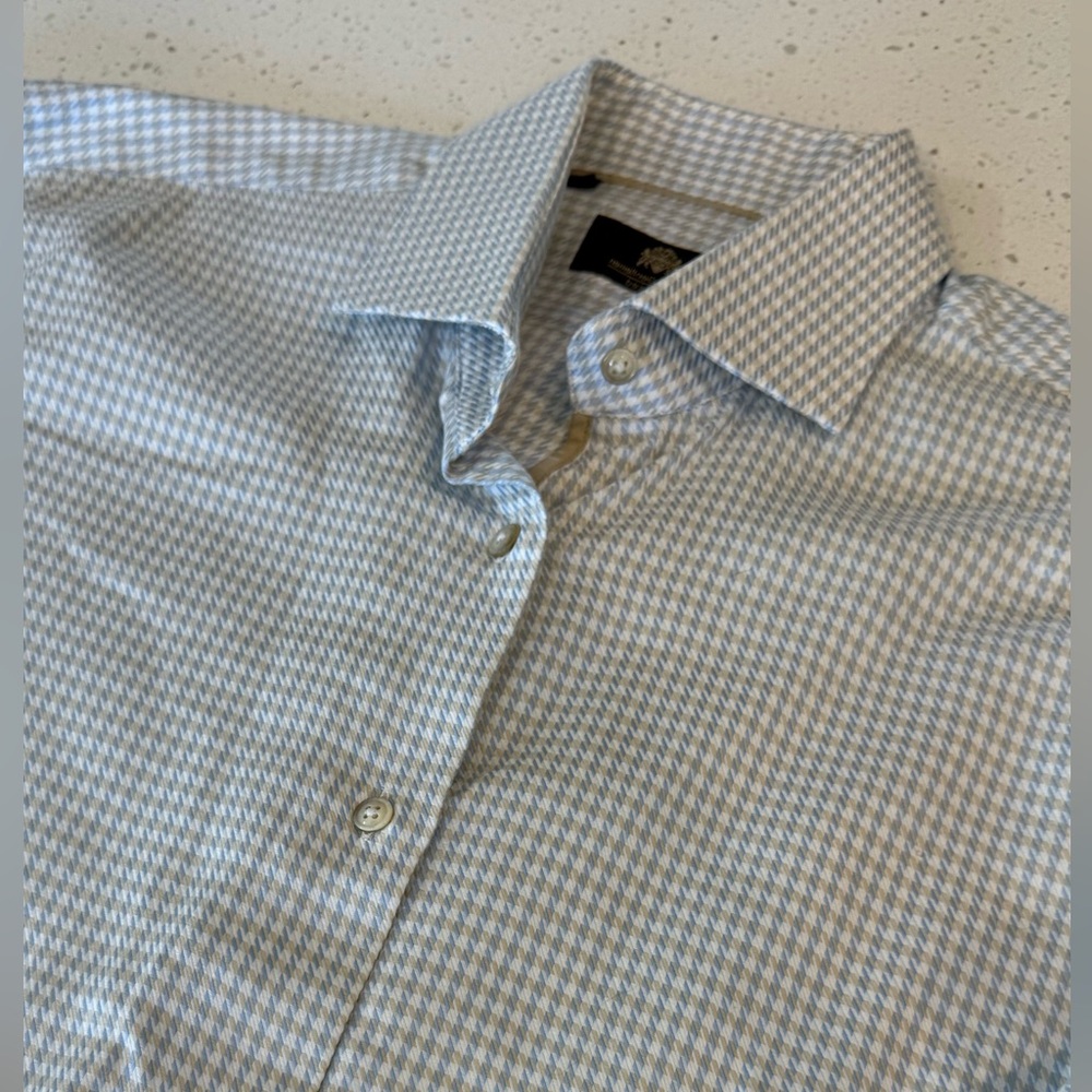 Circle Of Gentlemen Shirt Men 42 Chambray Long Sleeve Button Up Cotton Large